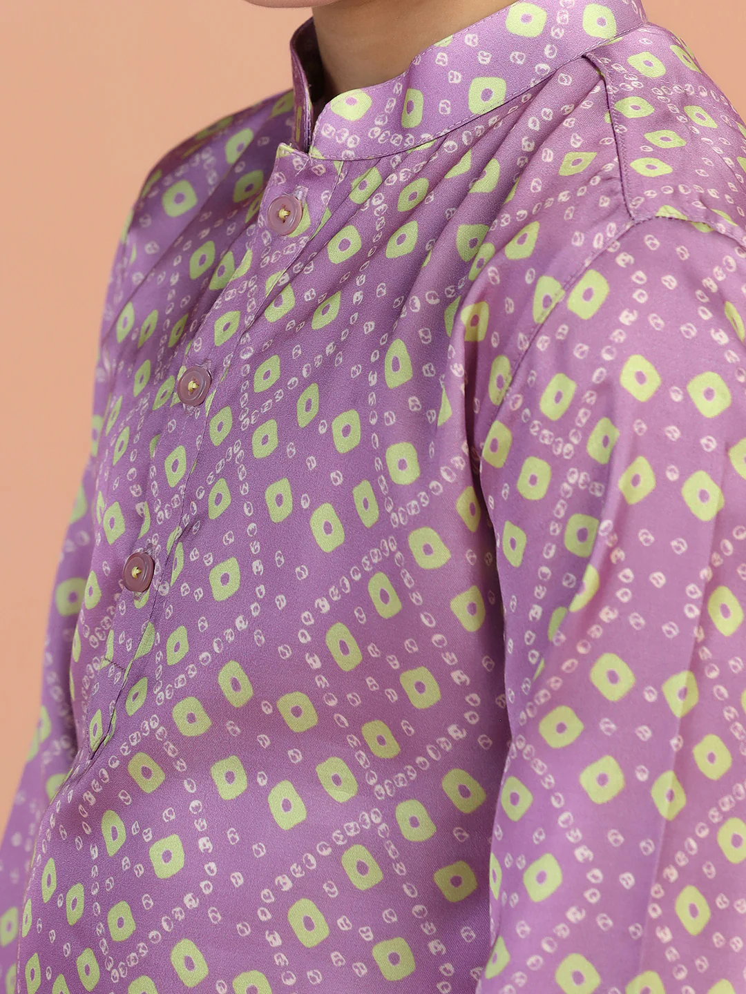 Lavender Geometric Kurta - Image 5