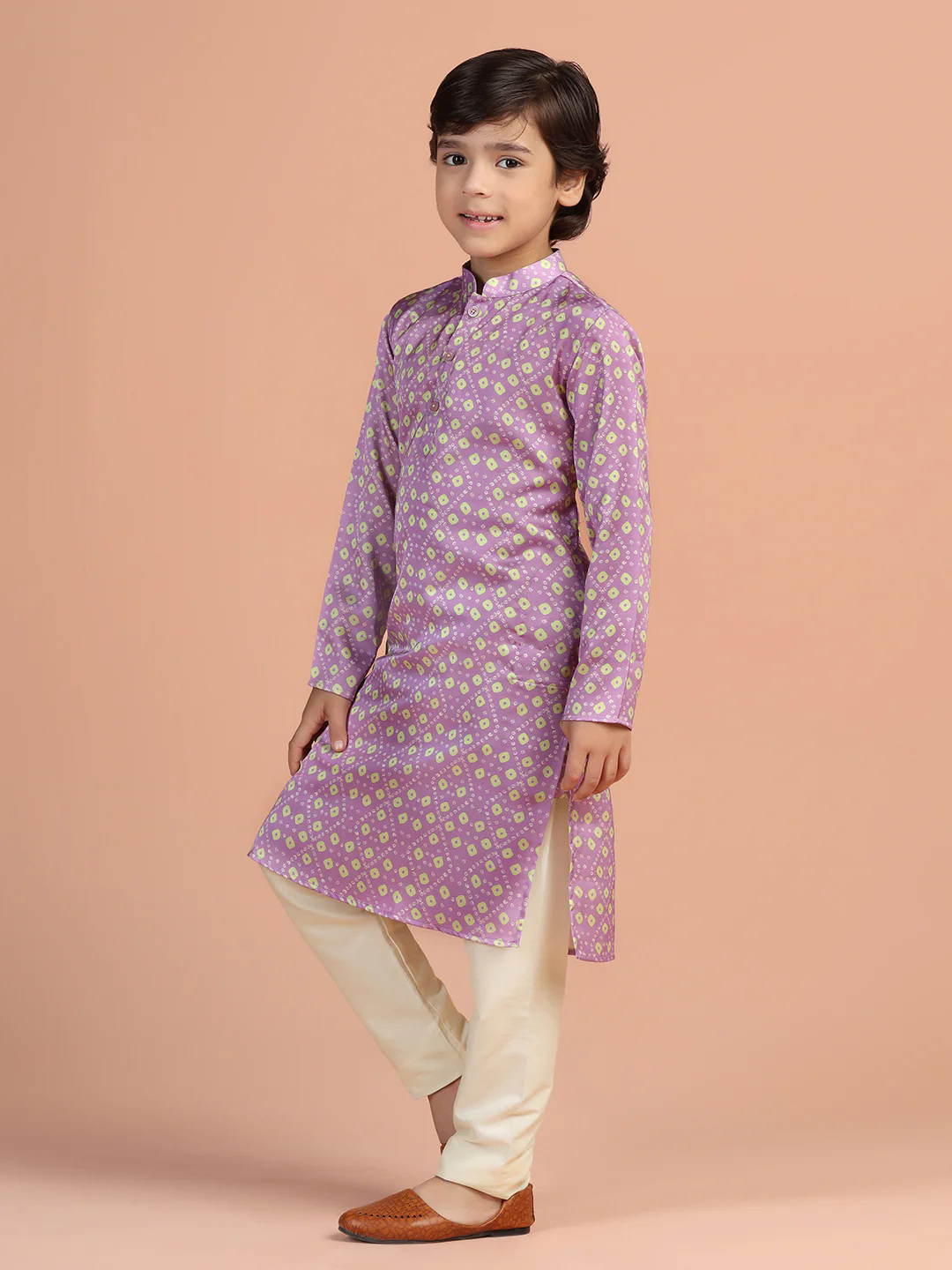 Lavender Geometric Kurta - Image 7