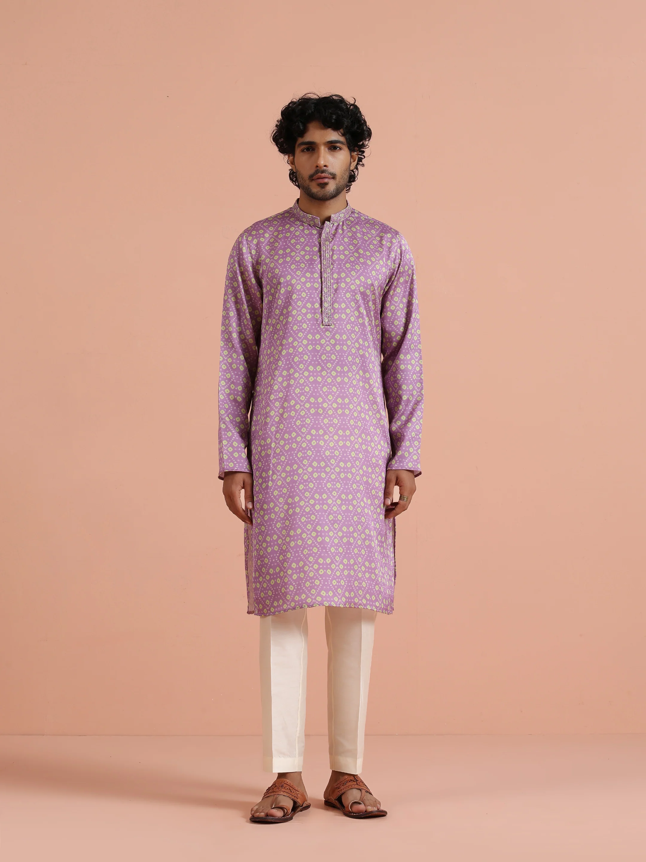 Lavender Printed Kurta Trouser - Image 8