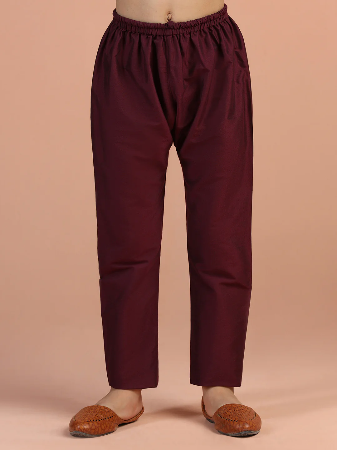 Maroon Solid Pyjama - Image 6