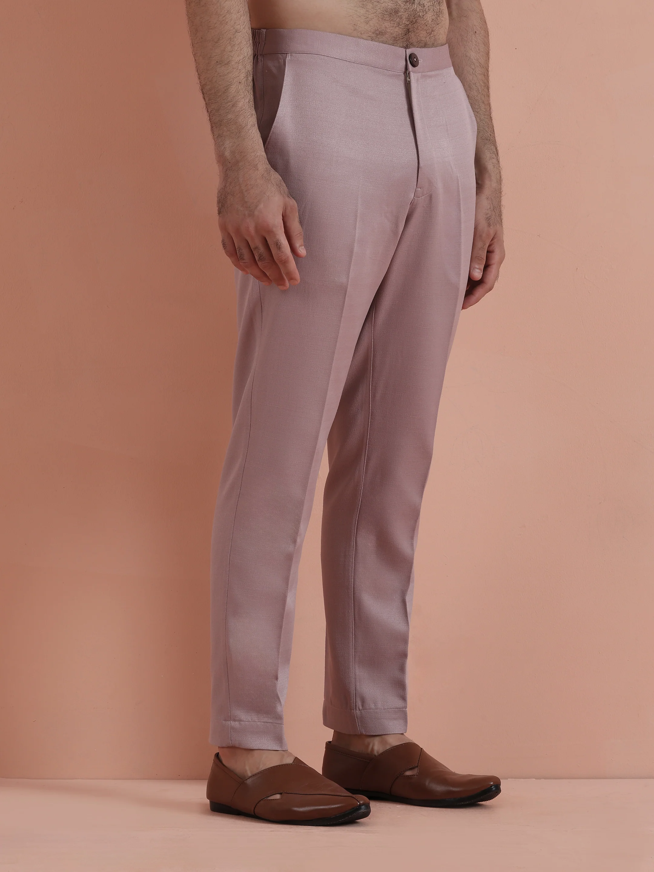 Mauve Blended Ethnic Trouser - Image 2