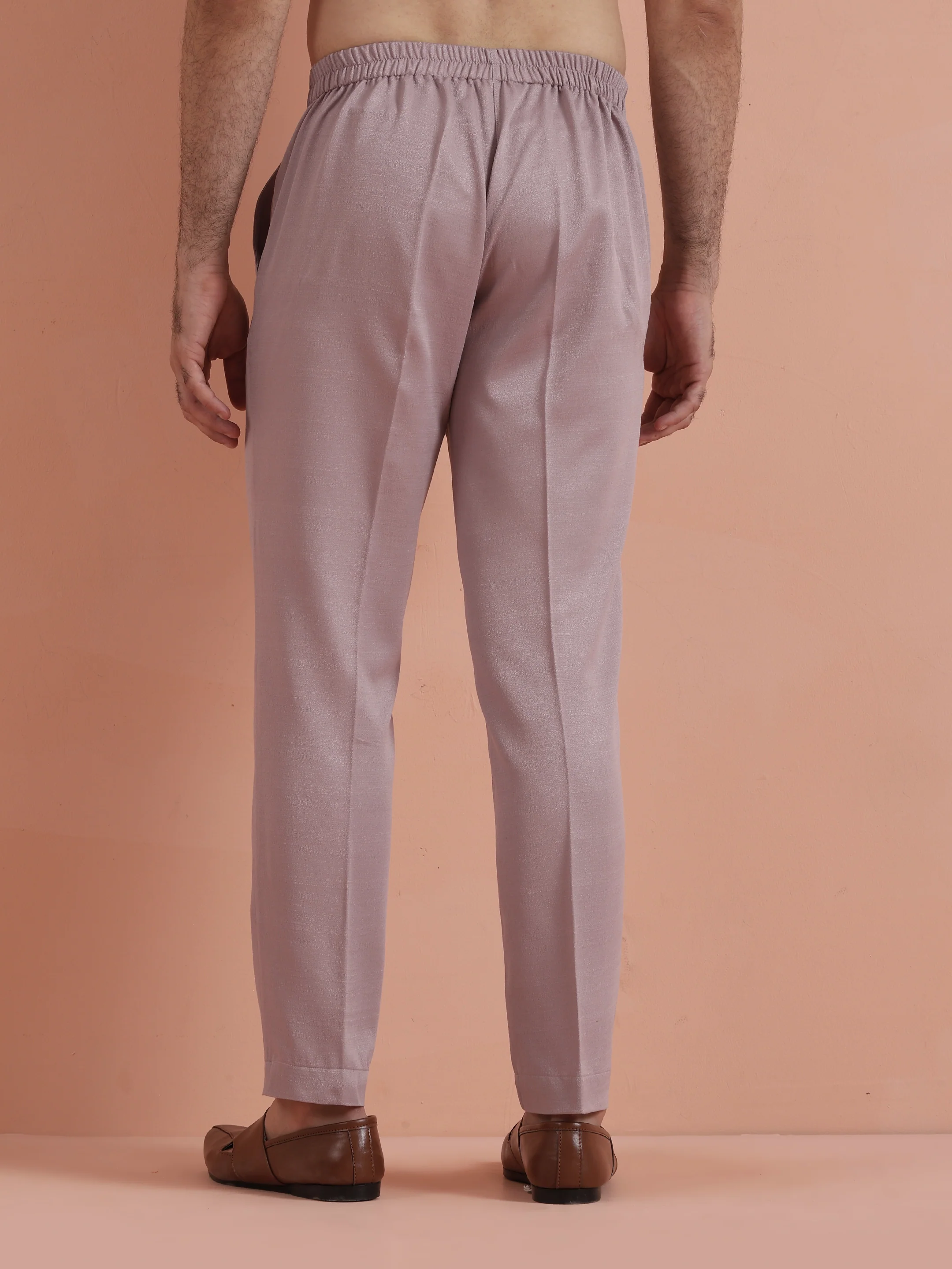 Mauve Blended Ethnic Trouser - Image 4