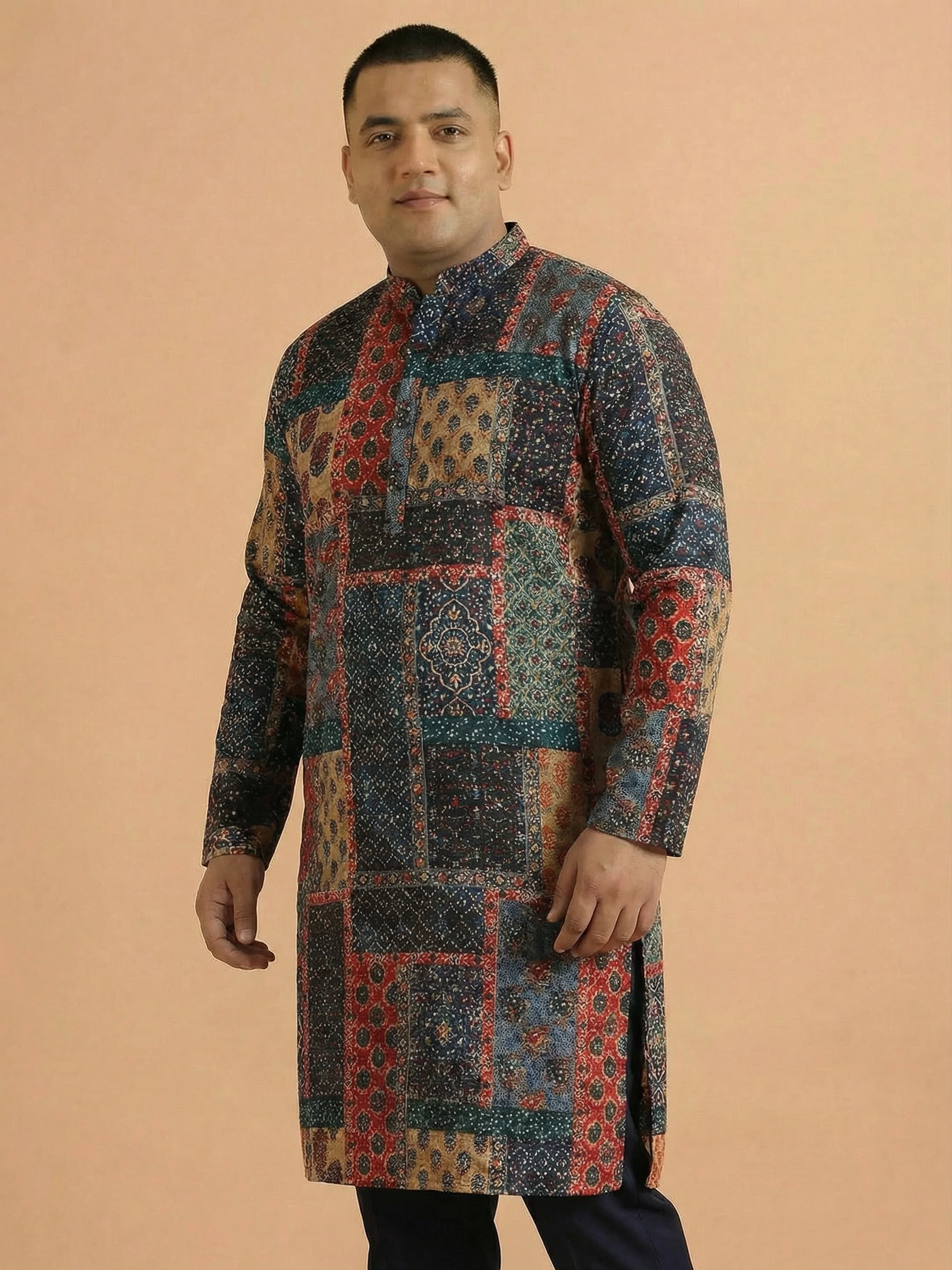 Multi Color Cotton Printed Kurta - Image 4