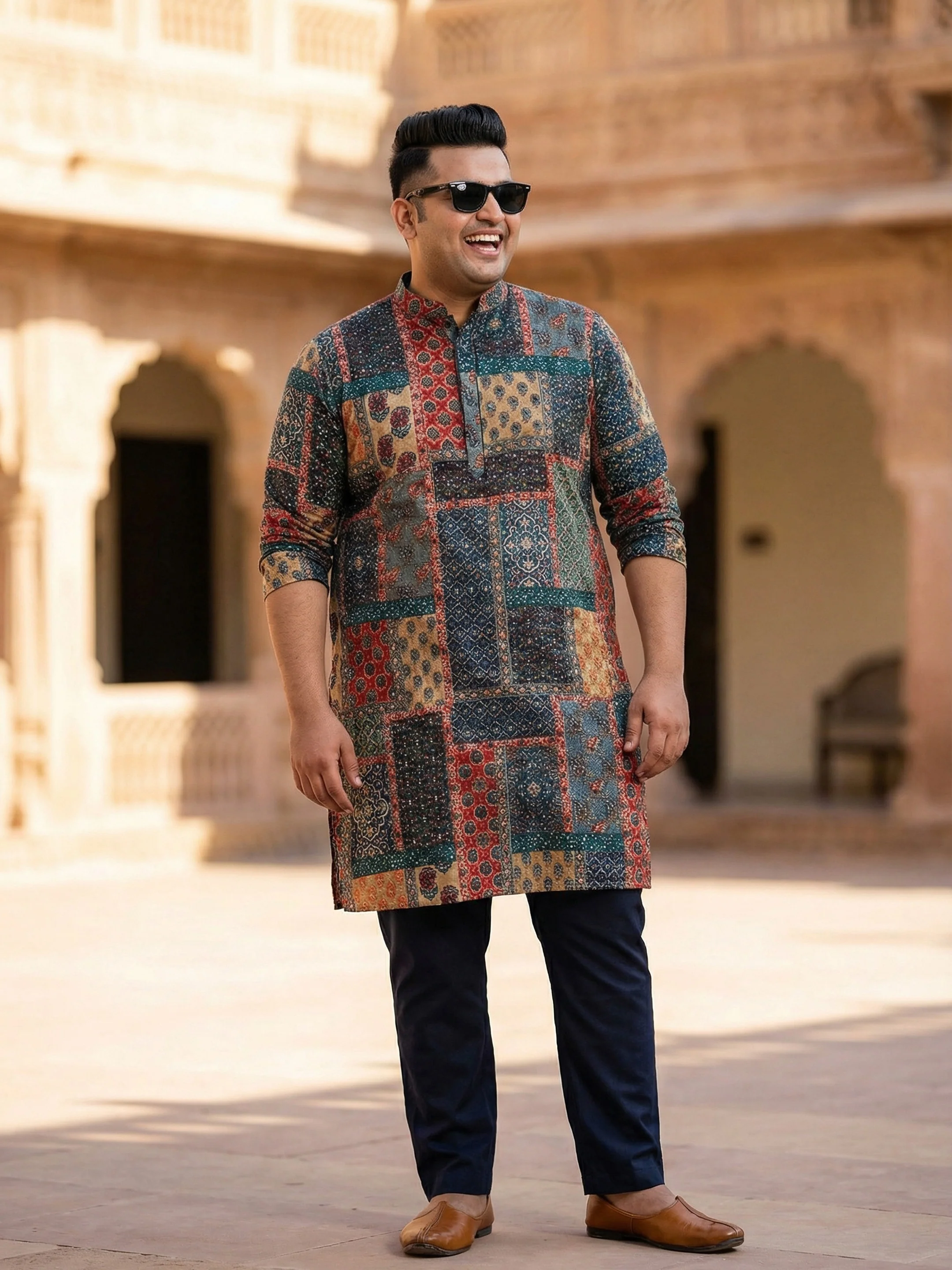 Multi Color Cotton Printed Kurta - Image 5