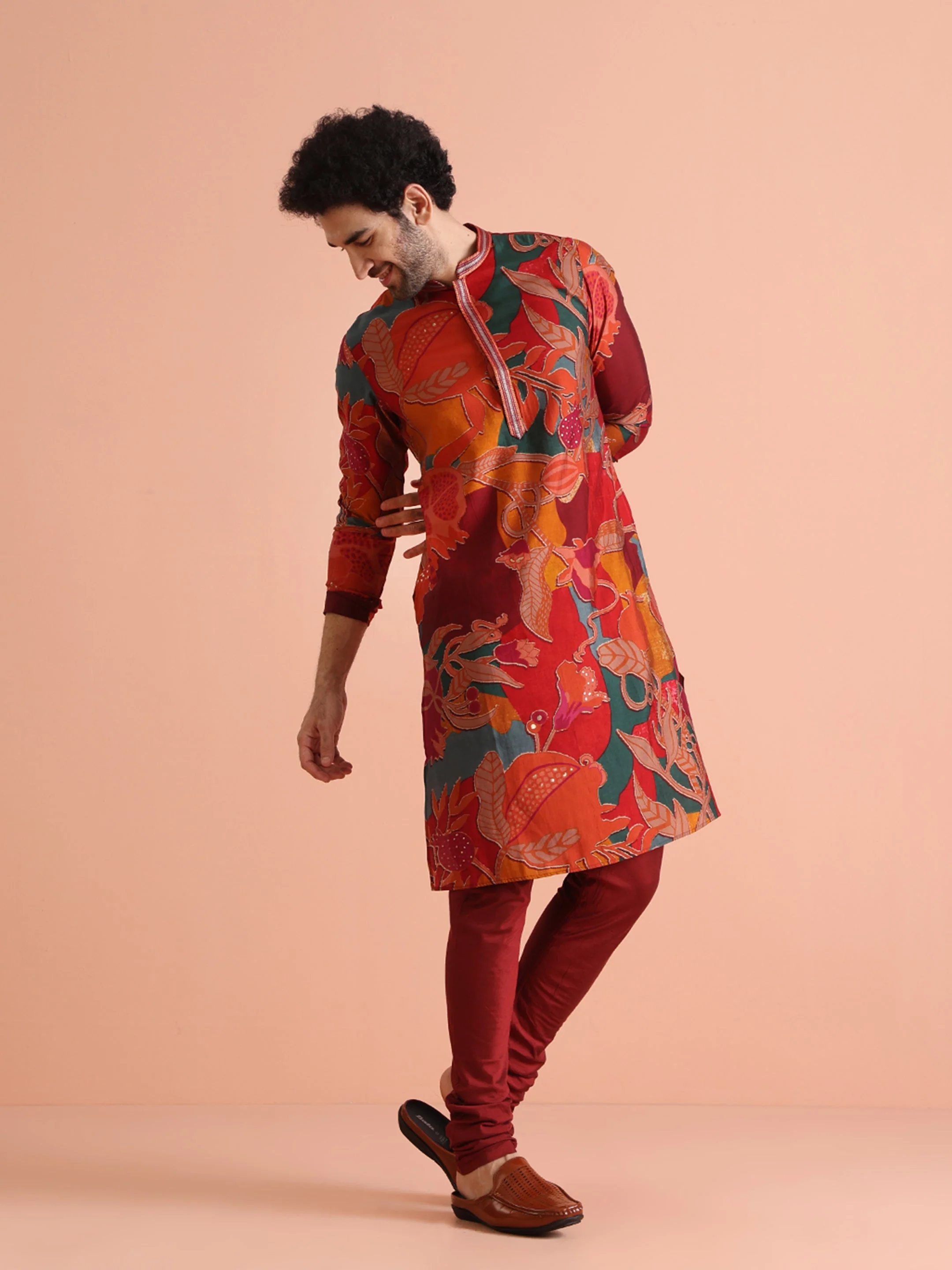 Multi Color Cotton Printed Long Kurta - Image 2