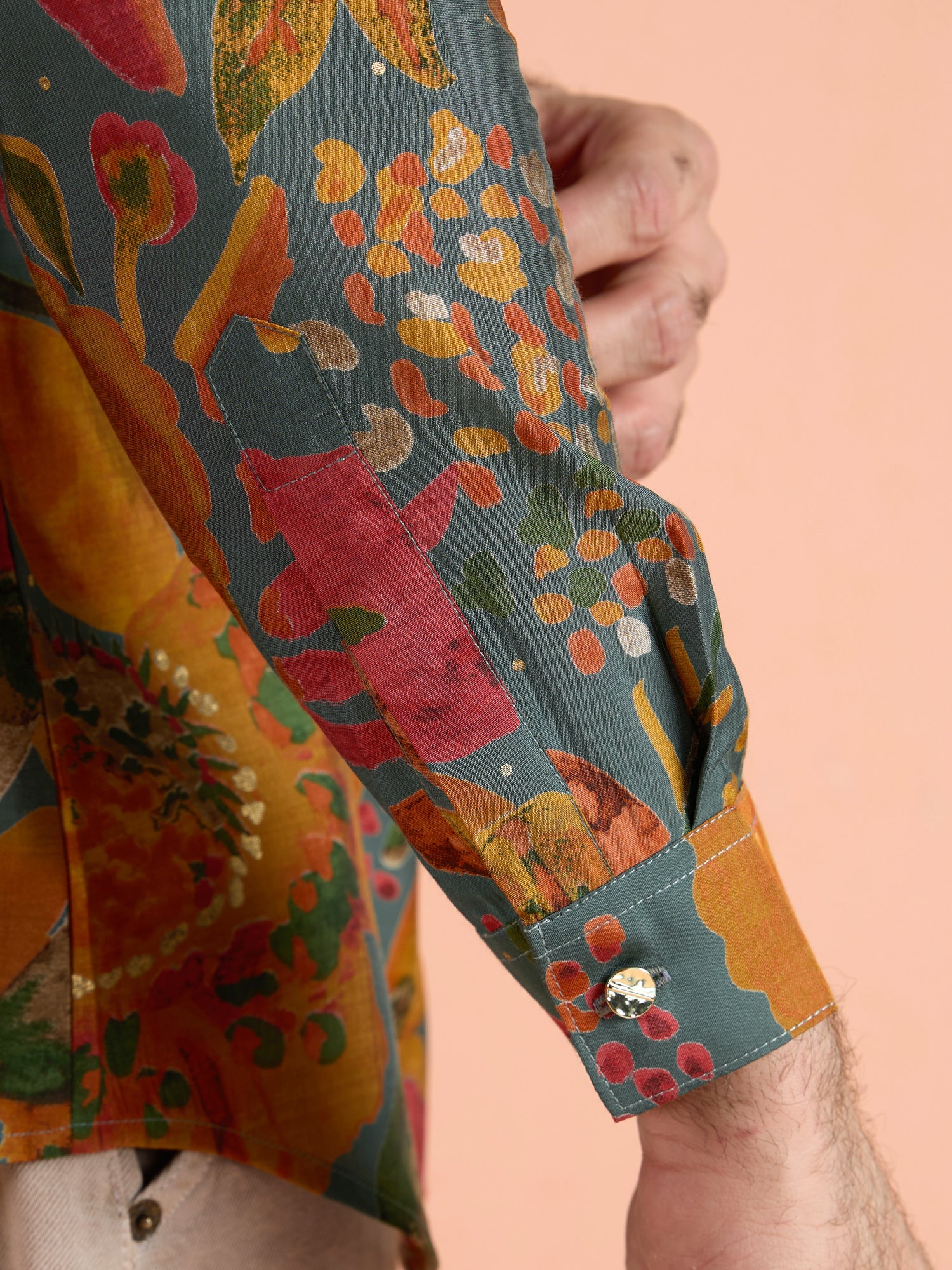 Multi-Color Polyviscose Printed Short Kurta - Image 5
