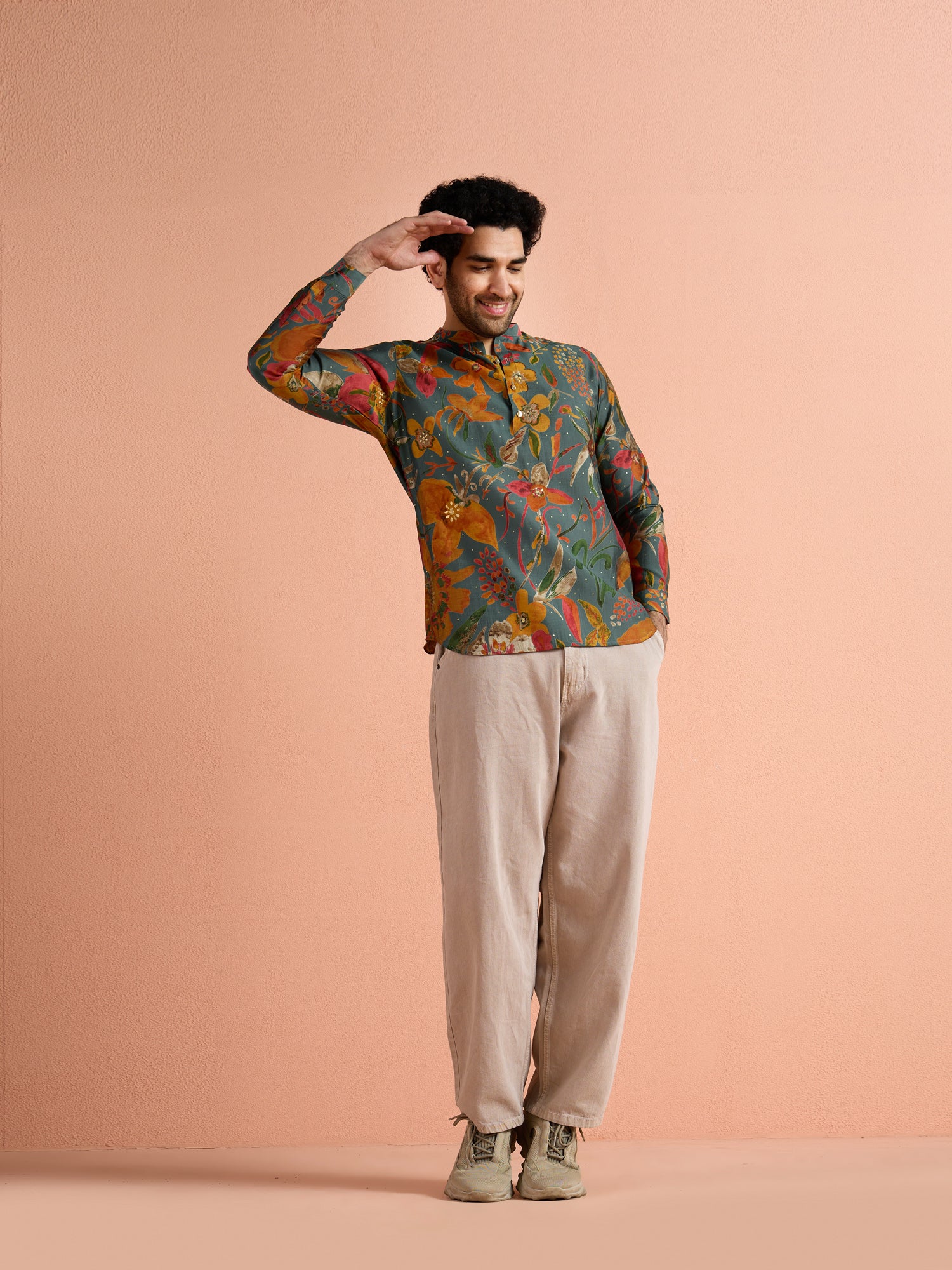 Multi-Color Polyviscose Printed Short Kurta - Image 8