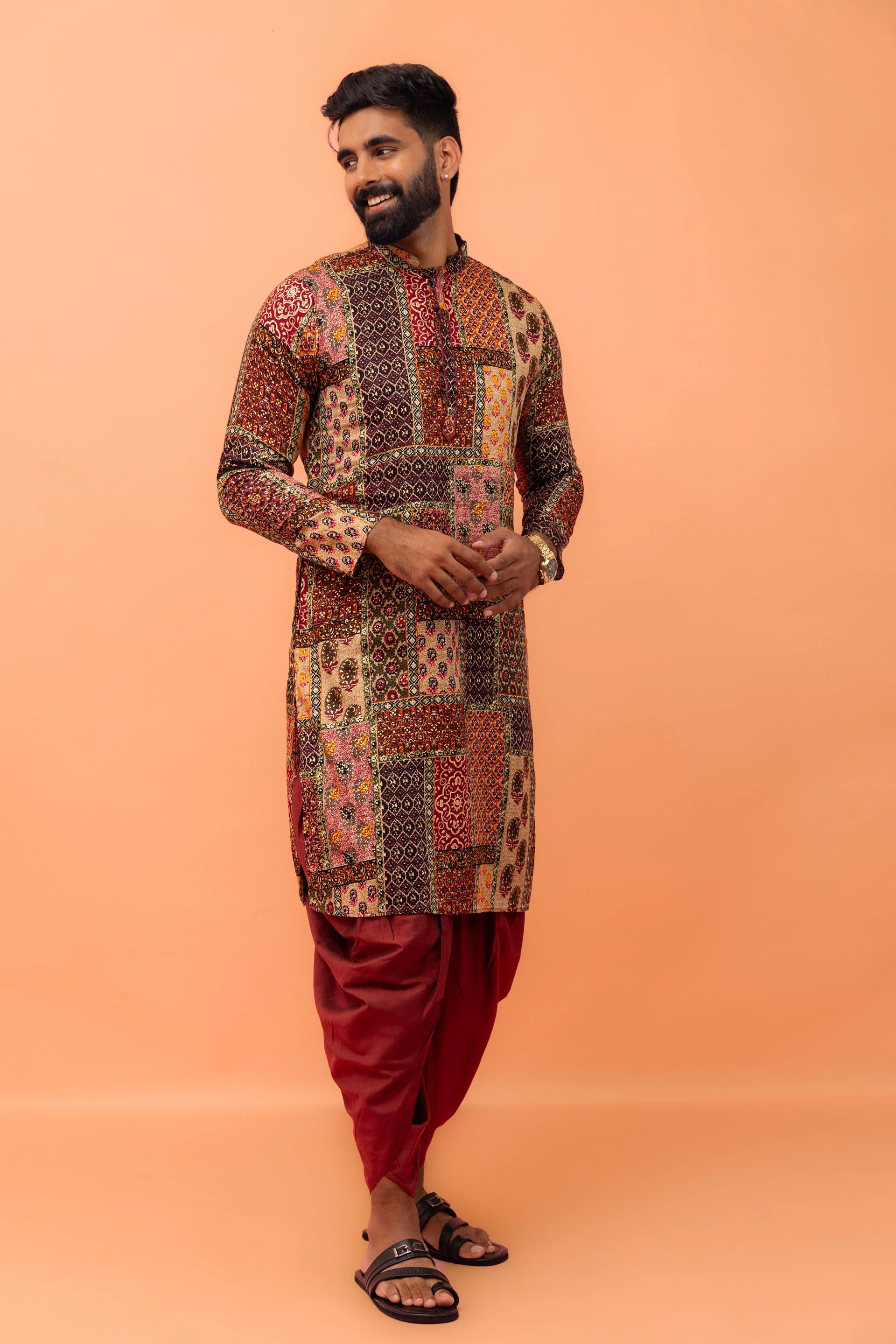 Multicolor Cotton Printed Kurta - Image 2