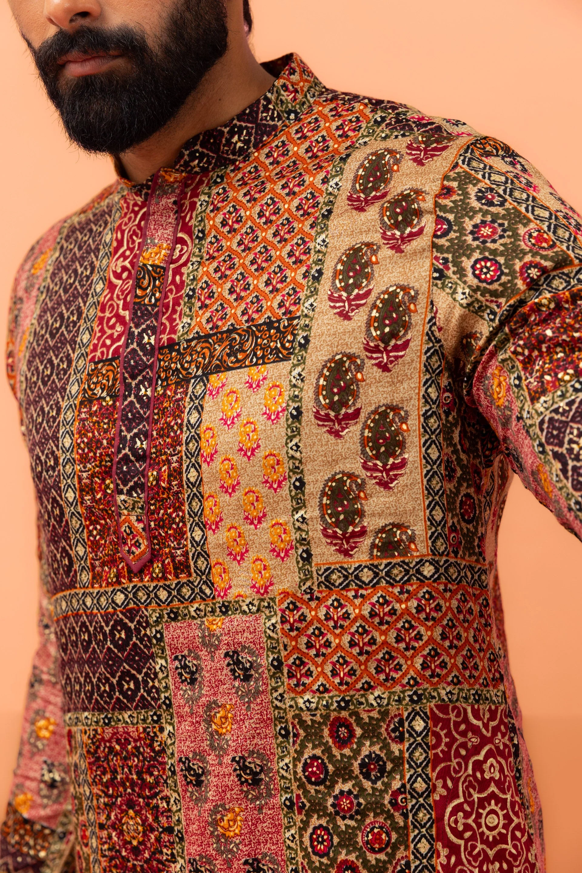 Multicolor Cotton Printed Kurta - Image 5