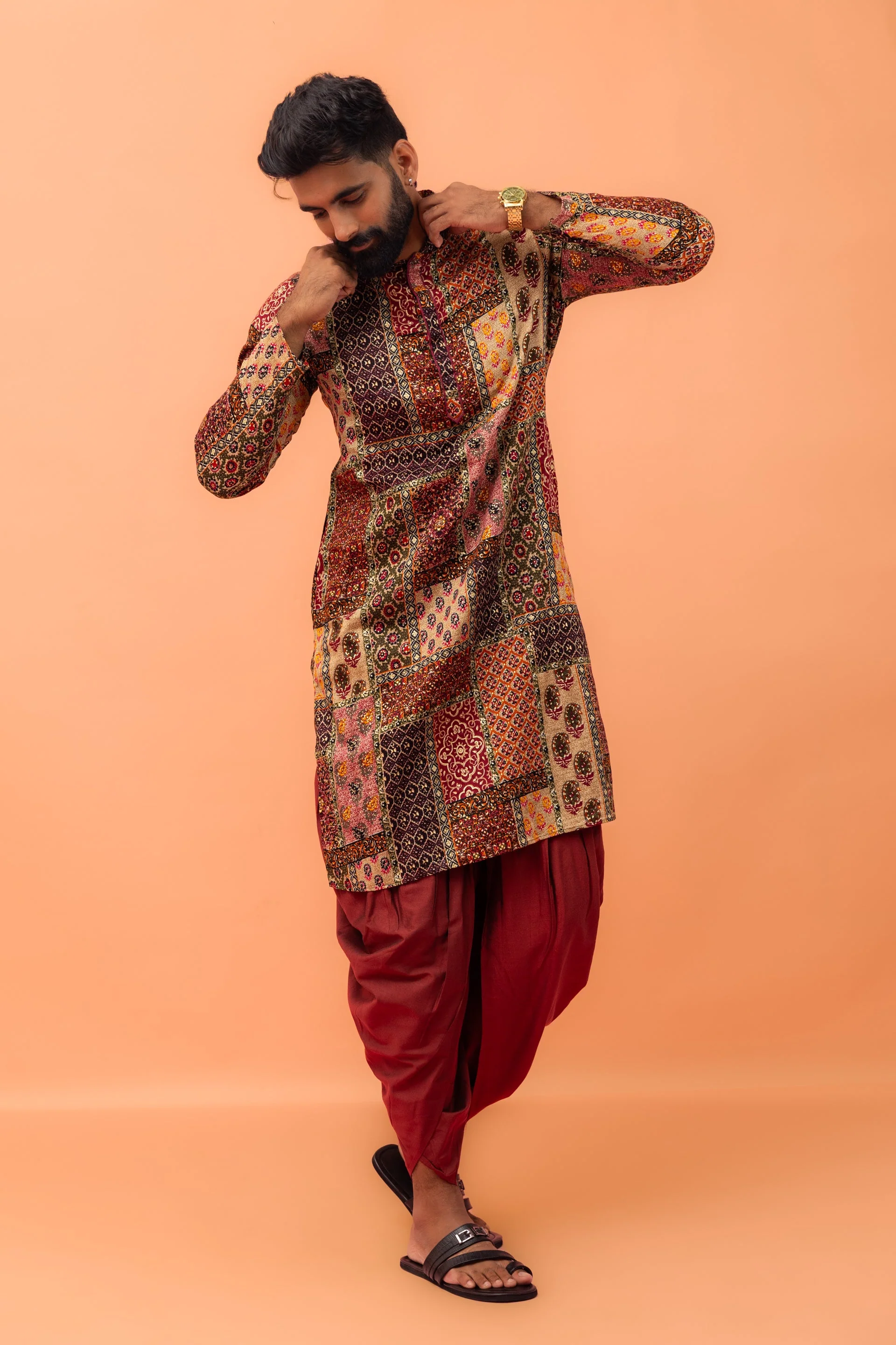 Multicolor Cotton Printed Kurta - Image 6