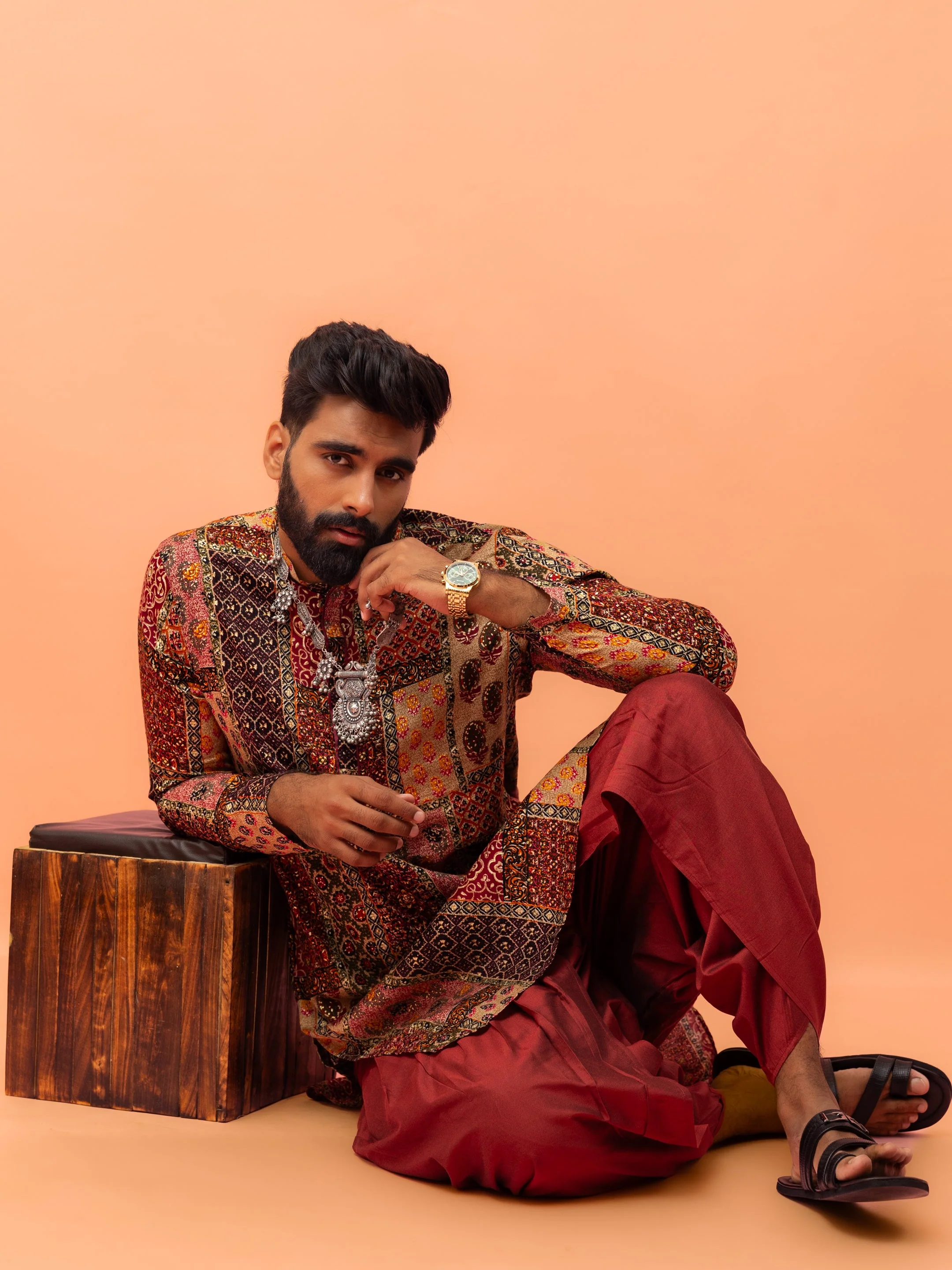 Multicolor Cotton Printed Kurta - Image 7
