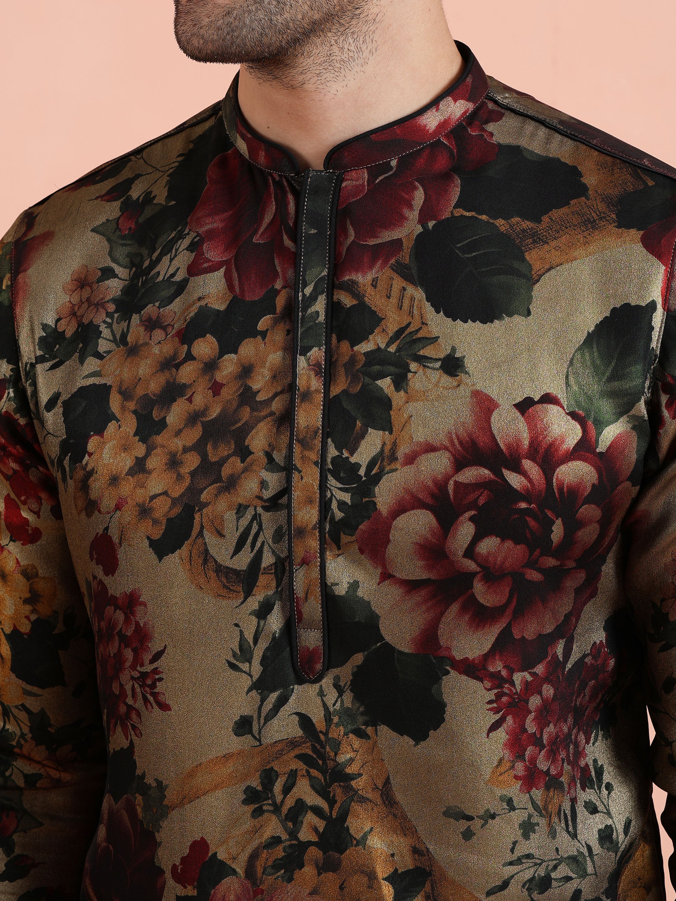 Multicolor Floral Printed Mid Kurta - Image 5