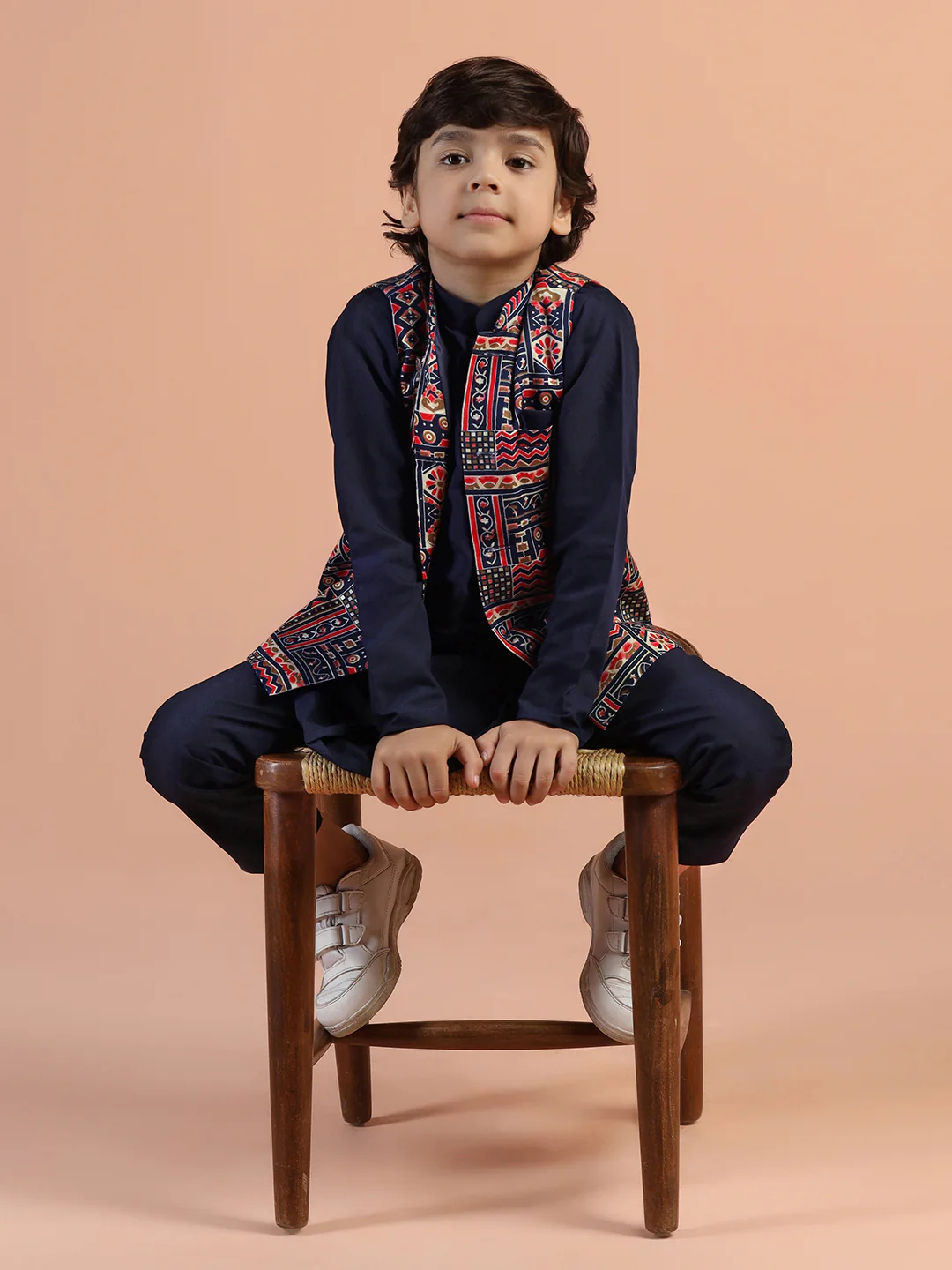 Multicolor Geometric Printed Jacket - Image 7