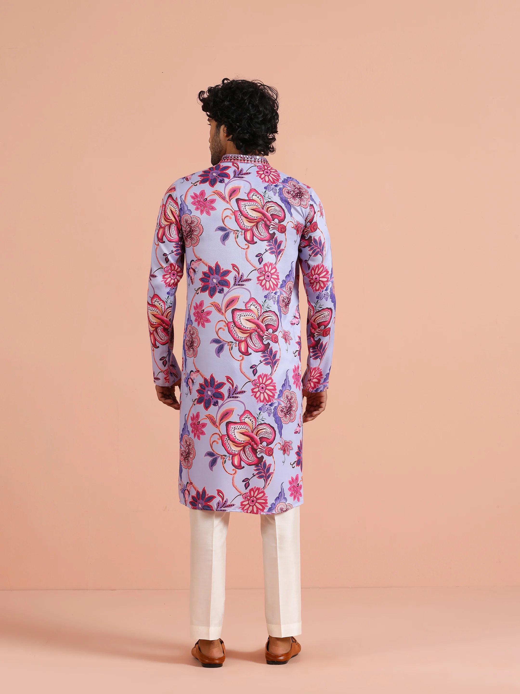 Multicolor Pashmina Kurta Trouser - Image 4
