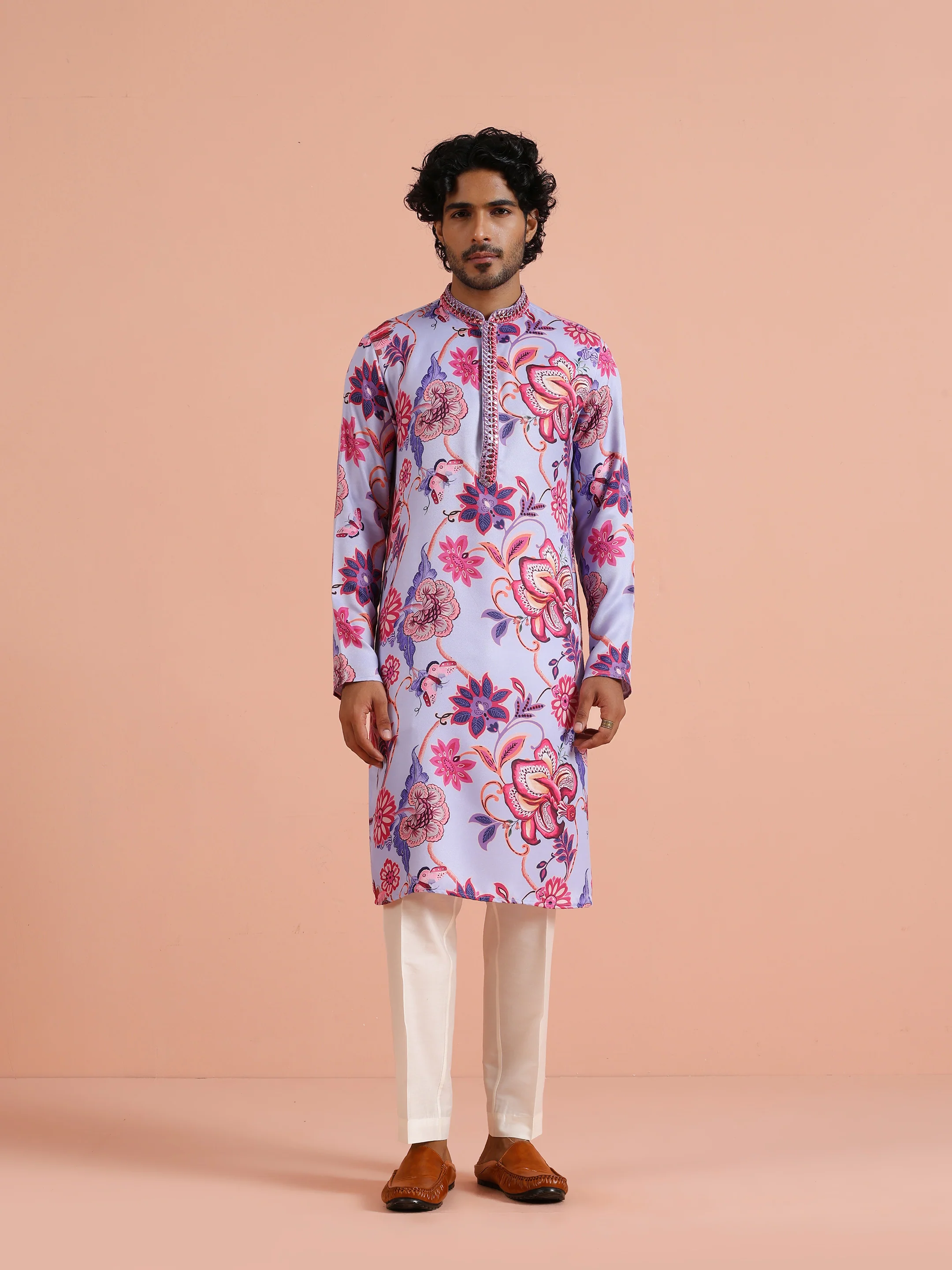 Multicolor Pashmina Kurta Trouser - Image 8