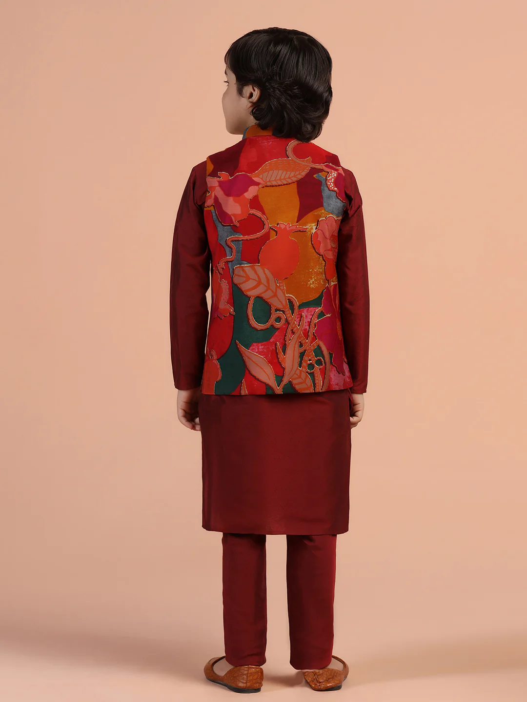 Multicolor Printed Nehru Jacket - Image 4