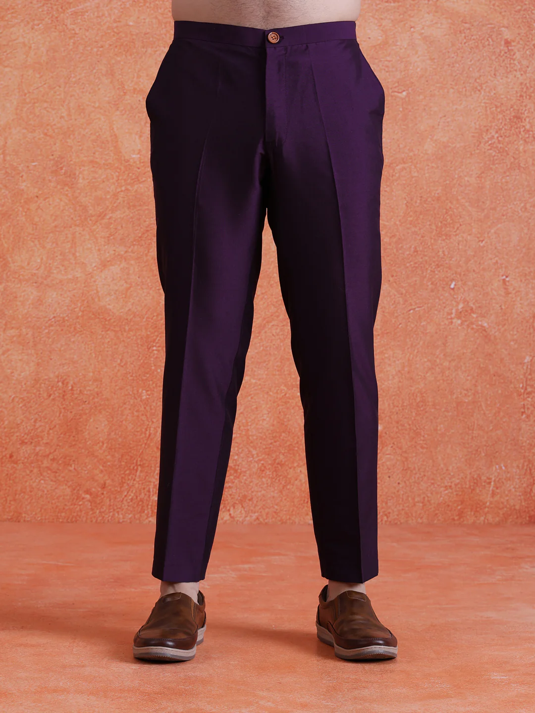 MultiColor Silk Blend Printed Kurta Trouser Set - Image 6