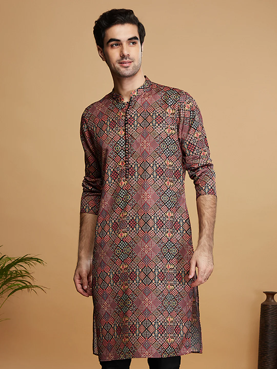 Multicolour Cotton Printed Long Kurta - Image 7
