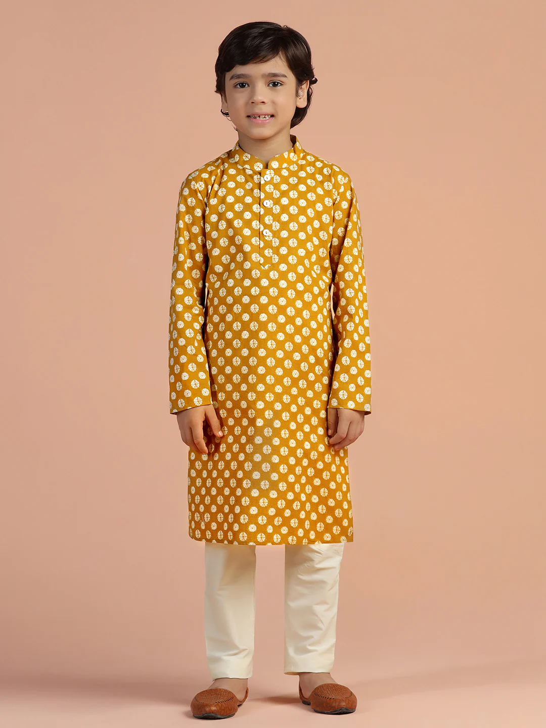 Mustard Yellow Printed Kurta - Image 6