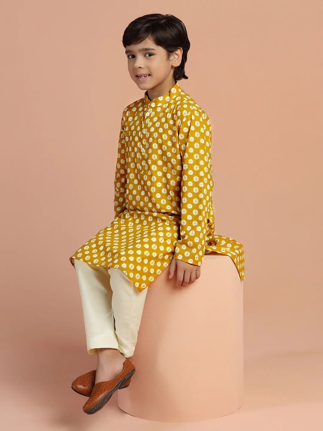 Mustard Yellow Printed Kurta - Image 7