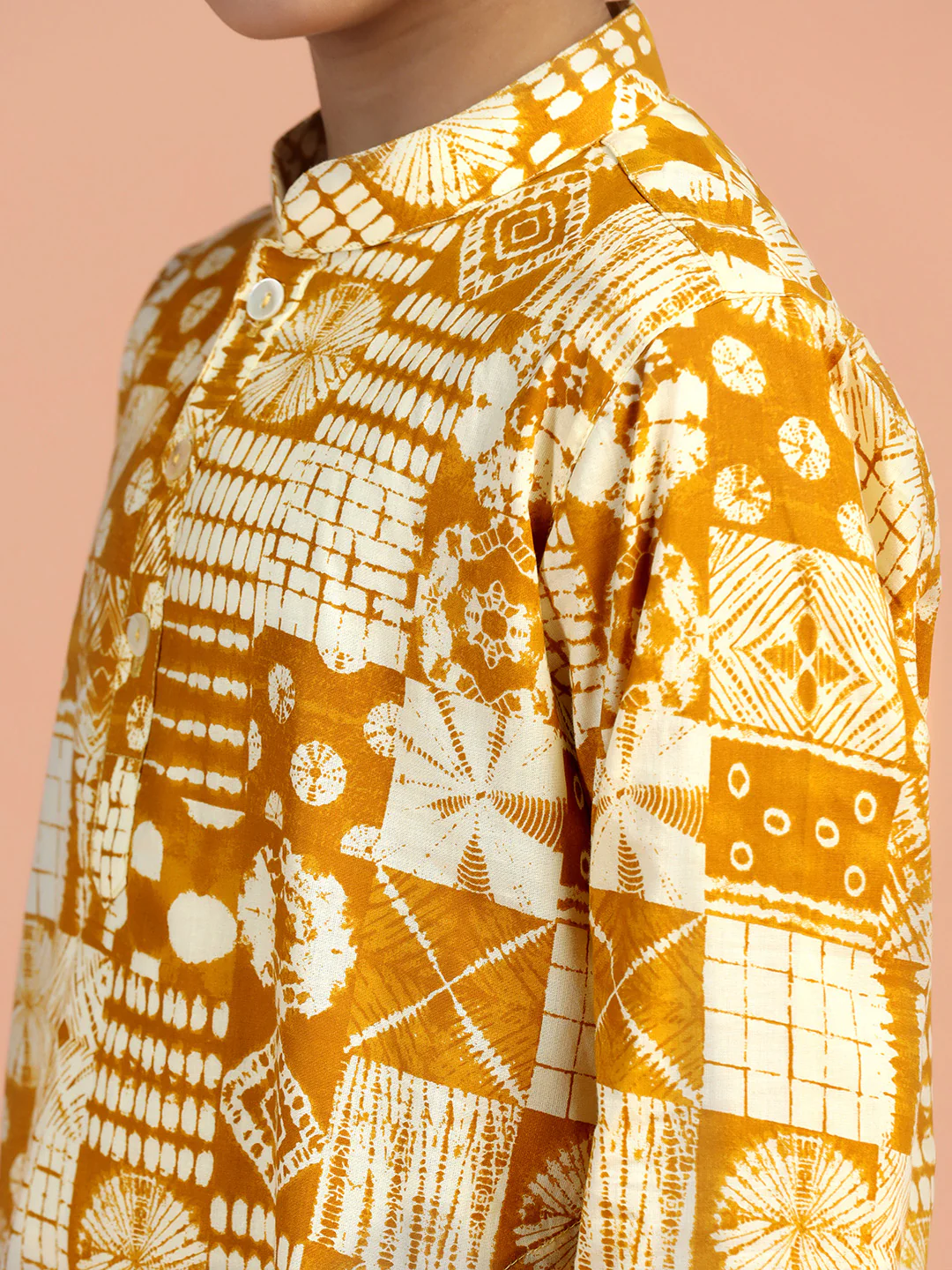 Mustard Yellow Printed Kurta - Image 5