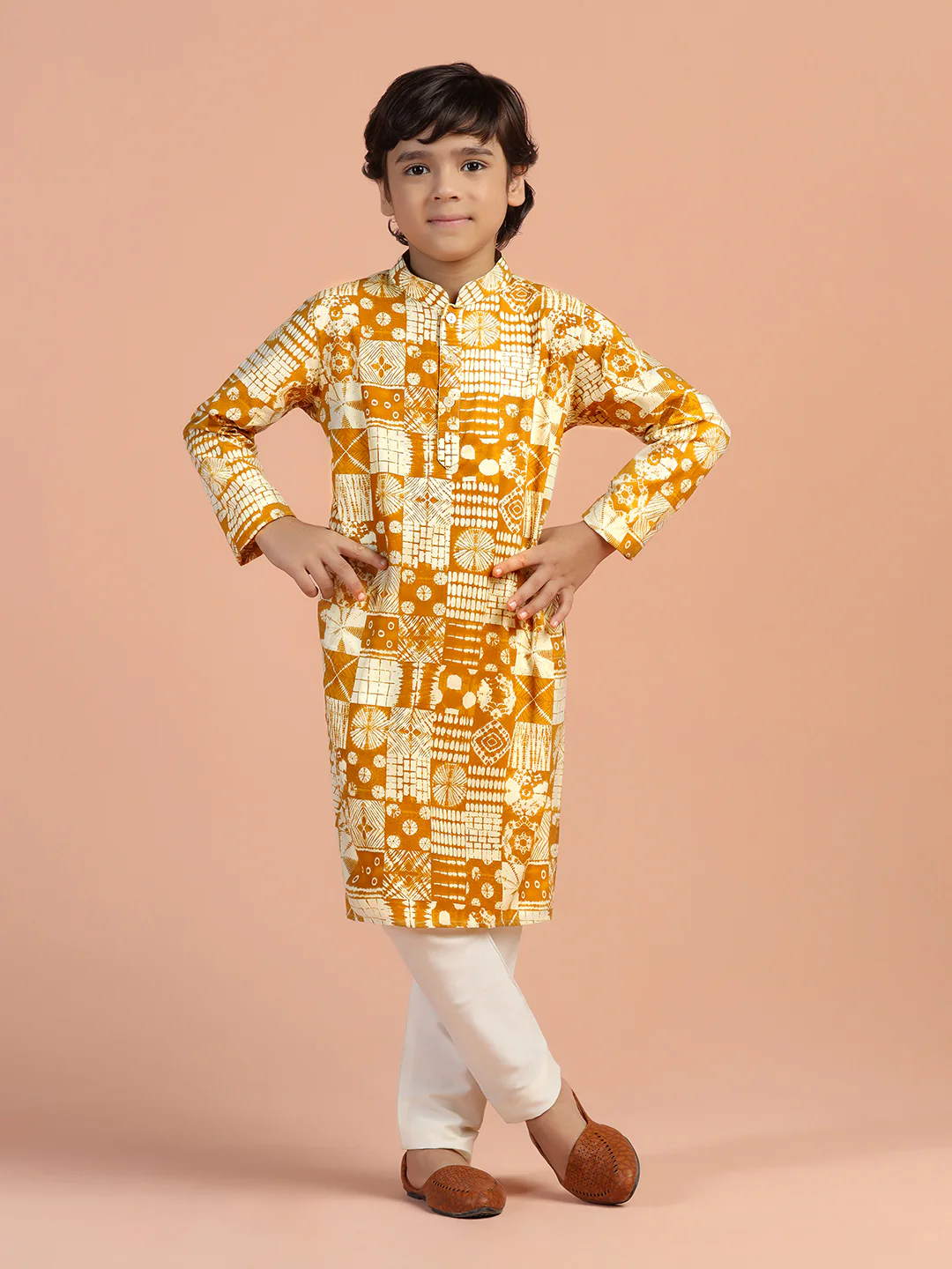 Mustard Yellow Printed Kurta - Image 7