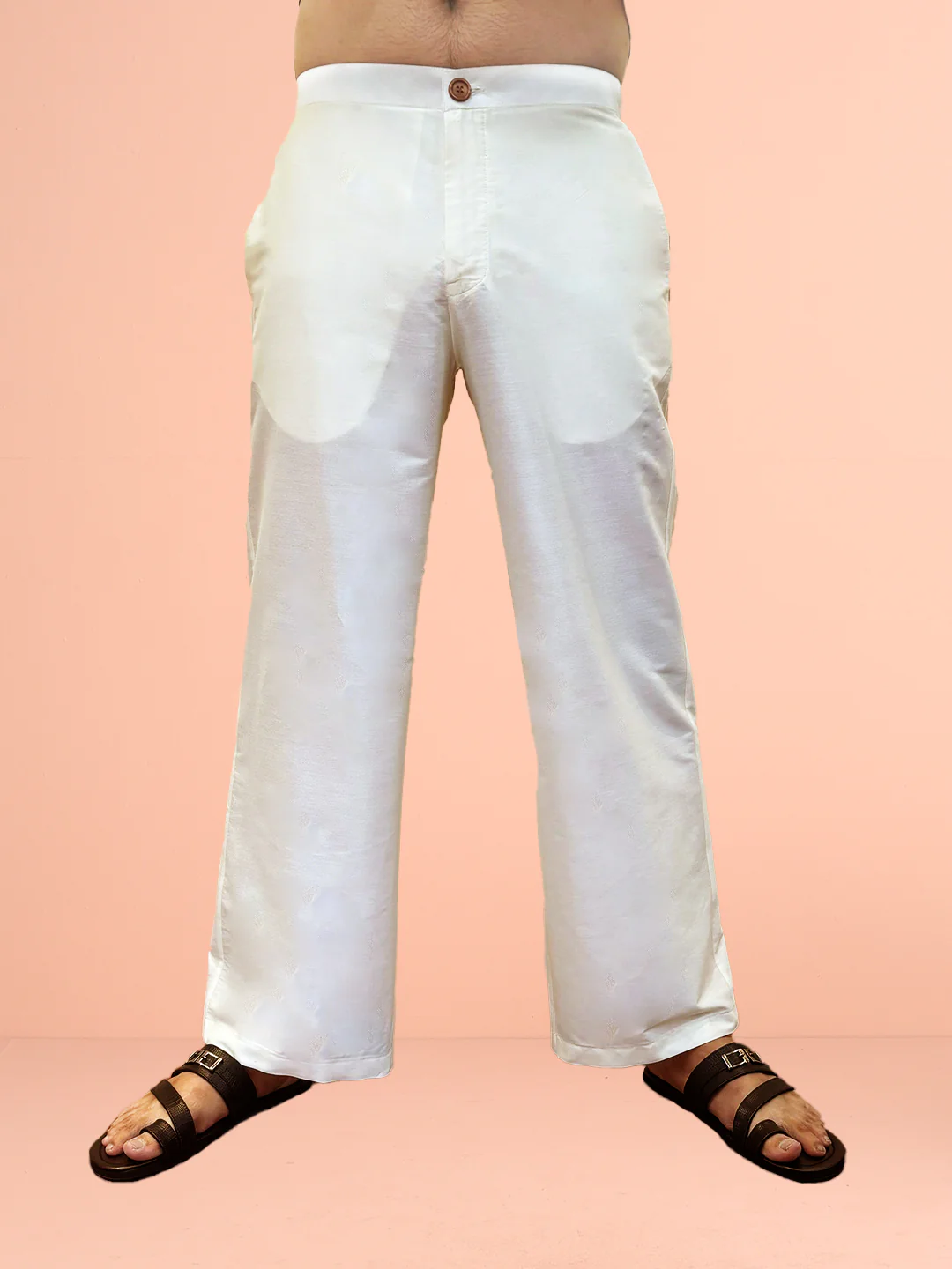 Pink Georgette Embroidered Front Open Kurta Wide Leg Pant Set - Image 4
