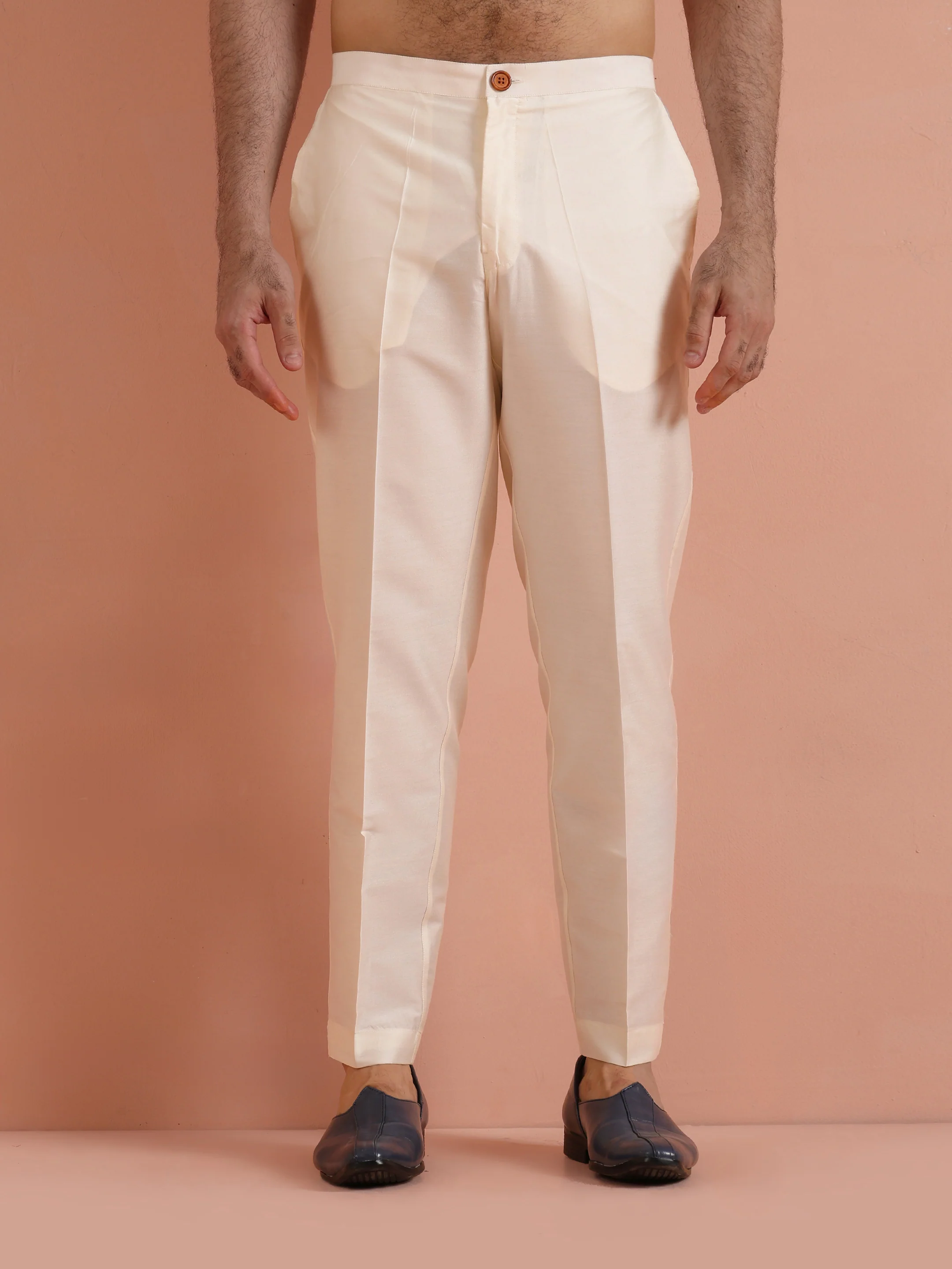Pink Mirror Work Kurta Trouser Set - Image 6