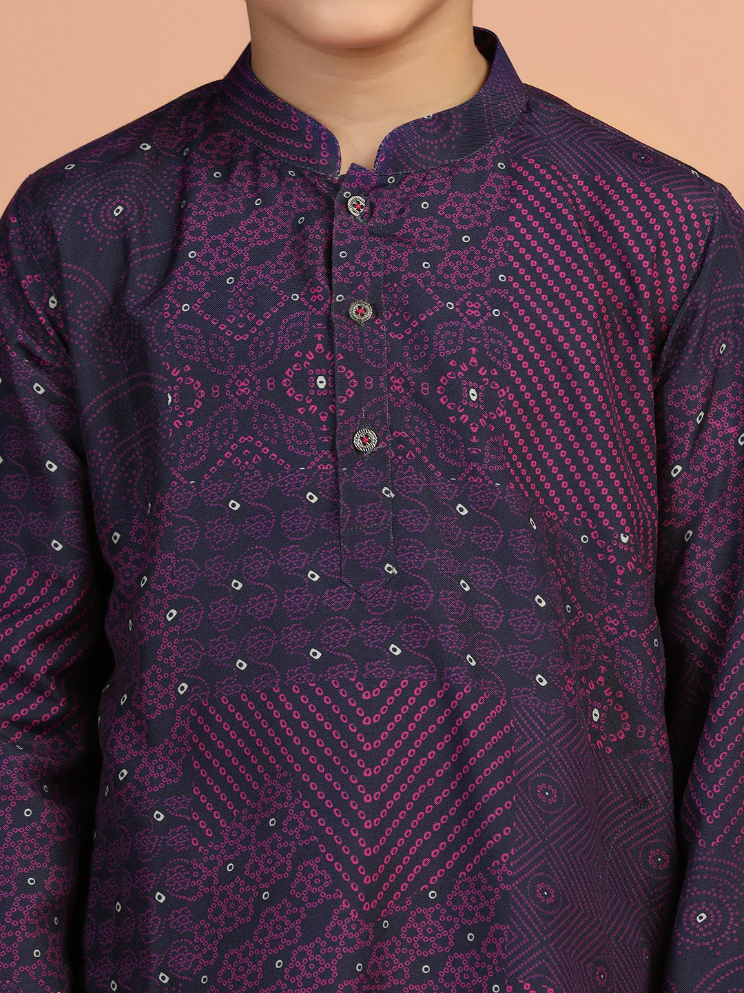 Purple Printed Kurta - Image 5