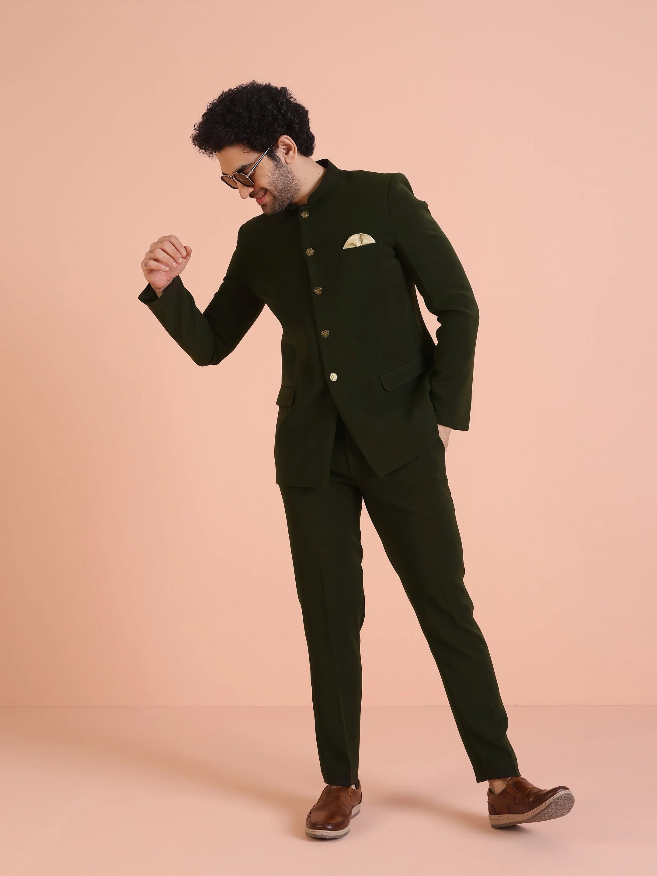 Olive Green Slim Fit Trouser - Image 7